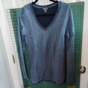 Eddie Bauer Blue V-Neck Sweater